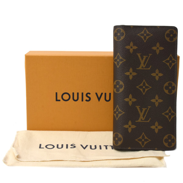 ルイヴィトン 財布 メンズ ジッピーウォレット ポルトフォイユブラザ 二つ折り長財布 モノグラム Louis Vuitton M66540 中古