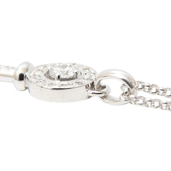 ヴァンドーム青山 ネックレス レディース キーモチーフ ダイヤモンドネックレス D0.21ct K18WG ホワイトゴールド VENDOME AOYAMA 中古