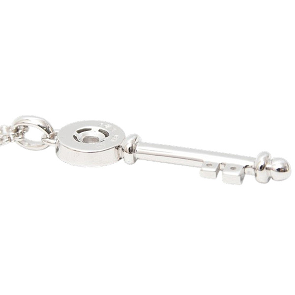 ヴァンドーム青山 ネックレス レディース キーモチーフ ダイヤモンドネックレス D0.21ct K18WG ホワイトゴールド VENDOME AOYAMA 中古