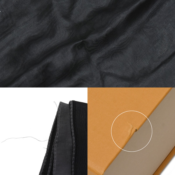 ルイヴィトン 服飾小物 ユニセックス ストール モノグラム シルク×レーヨン ブラック グレー Louis Vuitton 中古