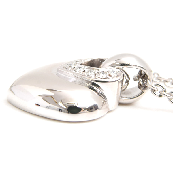 ブルガリ ネックレス レディース ドッピオクオーレ ダイヤ ネックレス ホワイトゴールド BVLGARI 750WG 中古