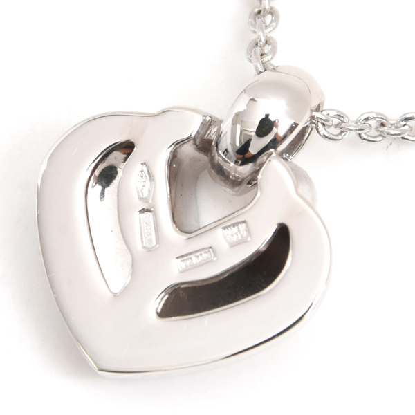 ブルガリ ネックレス レディース ドッピオクオーレ ダイヤ ネックレス ホワイトゴールド BVLGARI 750WG 中古