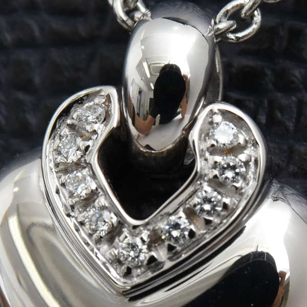 ブルガリ ネックレス レディース ドッピオクオーレ ダイヤ ネックレス ホワイトゴールド BVLGARI 750WG 中古