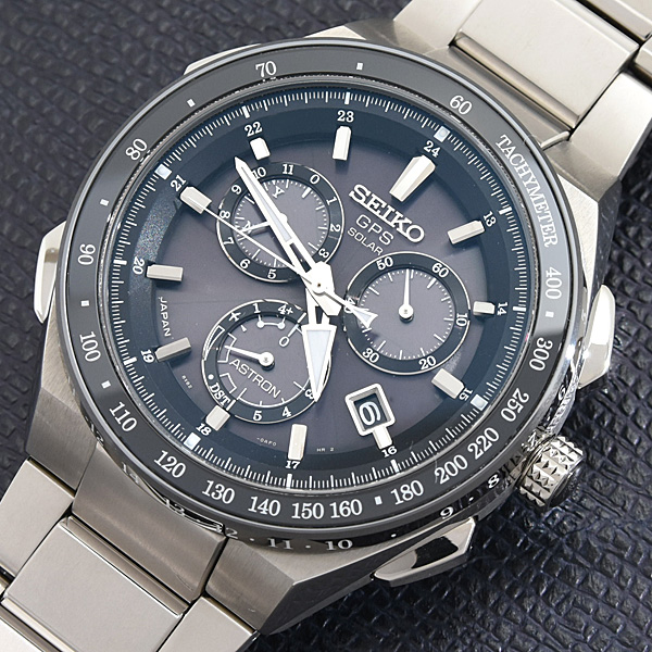 セイコー 腕時計 メンズ アストロン エグゼクティブライン クロノグラフ ソーラー電波 TI チタン SEIKO SBXB129 8X82-0AR0-1 中古
