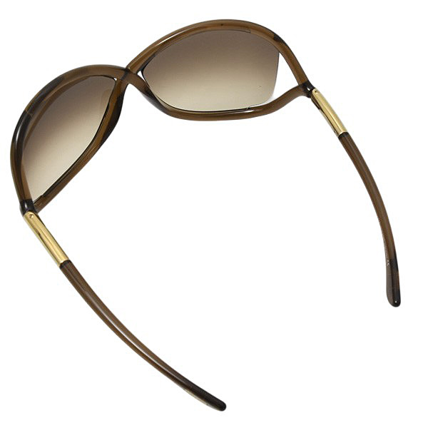 トムフォード サングラス メンズ レディース Whitney TF9 692 ブラウン プラスチック TOMFORD 中古