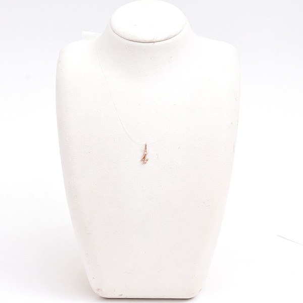 ゆきざき ペンダント レディース メンズ ノンブル ナンバー No4 ダイヤモンド ペンダントトップ ピンクゴールド K18PG YUKIZAKI 中古