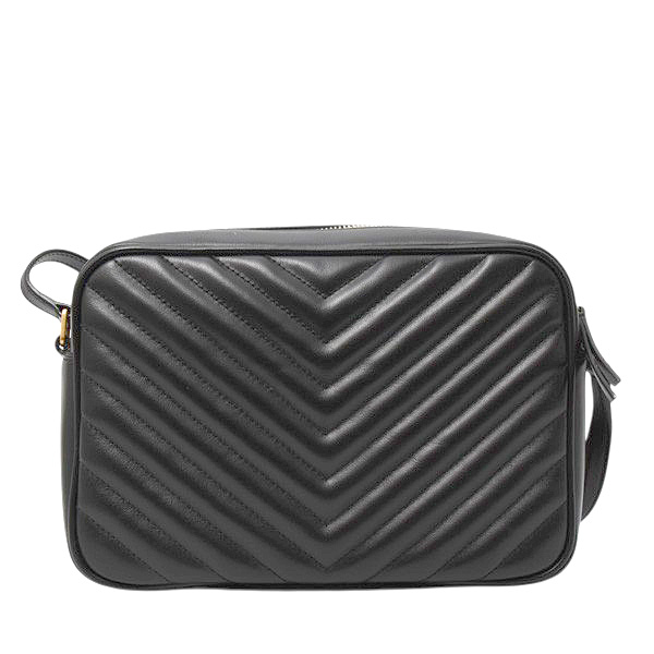 サンローラン バッグ レディース ルー カメラバッグ ショルダーバッグ レザー ブラック SAINT LAURENT 612544 中古