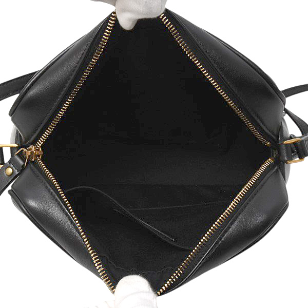 サンローラン バッグ レディース ルー カメラバッグ ショルダーバッグ レザー ブラック SAINT LAURENT 612544 中古