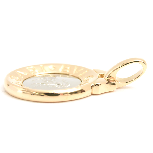 ブルガリ ペンダント ユニセックス ホロスコープ 山羊座 ペンダントトップ ゴールド BVLGARI 750YG×WG 中古