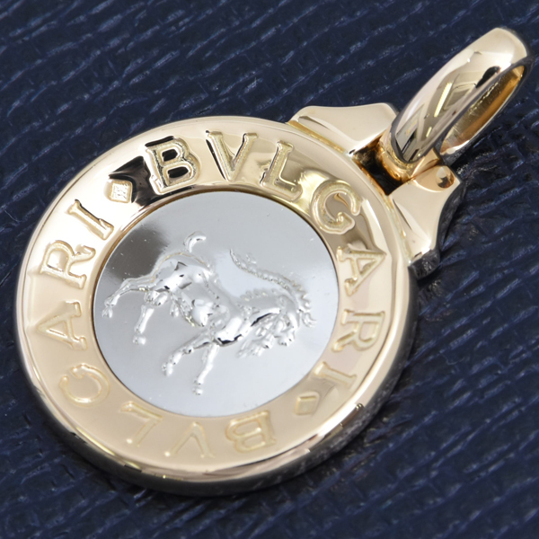 ブルガリ ペンダント ユニセックス ホロスコープ 山羊座 ペンダントトップ ゴールド BVLGARI 750YG×WG 中古