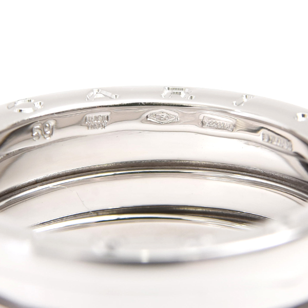 ブルガリ 指輪 メンズ ビー ゼロワン B-ZERO1 リング 59号 ホワイトゴールド BVLGARI 750WG 中古