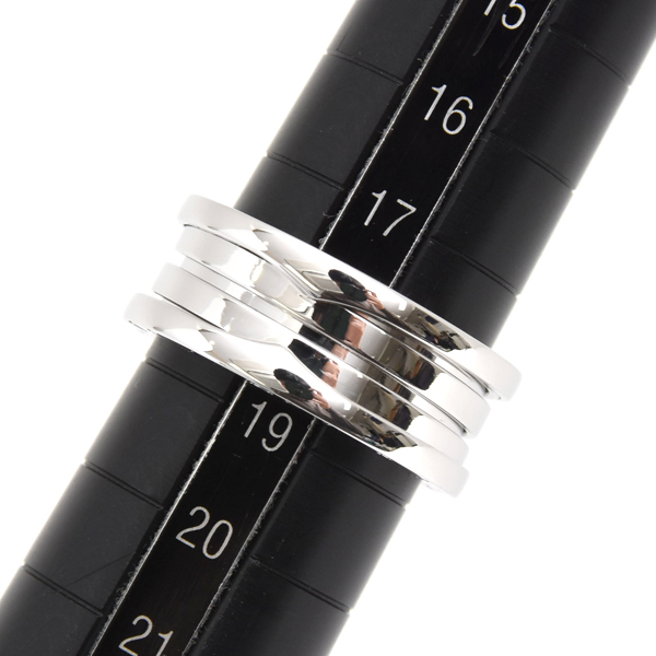ブルガリ 指輪 メンズ ビー ゼロワン B-ZERO1 リング 59号 ホワイトゴールド BVLGARI 750WG 中古