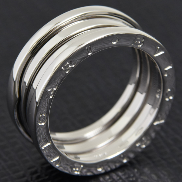 ブルガリ 指輪 メンズ ビー ゼロワン B-ZERO1 リング 59号 ホワイトゴールド BVLGARI 750WG 中古