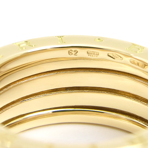 ブルガリ 指輪 メンズ ビーゼロワン B-ZERO1 リング 62号 実寸20号 イエローゴールド 750YG BVLGARI 中古