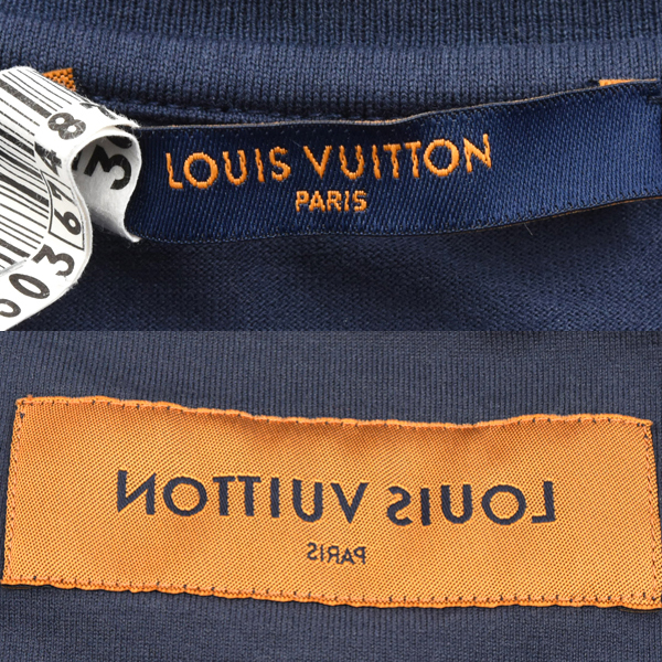 ルイヴィトン 衣料品 メンズ LVステッチ アンドエンブロイダリーTシャツ 半袖 XL ブルー系 1A83RO Louis Vuitton 中古