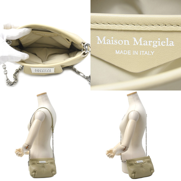 メゾンマルジェラ バッグ レディース グラムスラム ミニショルダーバッグ ラムスキン ベージュ系 Maison Margiela 中古