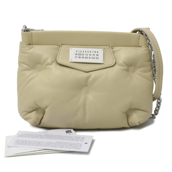 メゾンマルジェラ バッグ レディース グラムスラム ミニショルダーバッグ ラムスキン ベージュ系 Maison Margiela 中古