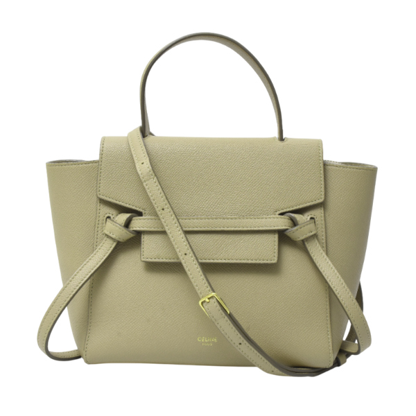 セリーヌ バッグ レディース ベルトバッグ ナノ ショルダーバッグ ハンドバッグ 2WAY グレインカーフスキン CELINE 中古