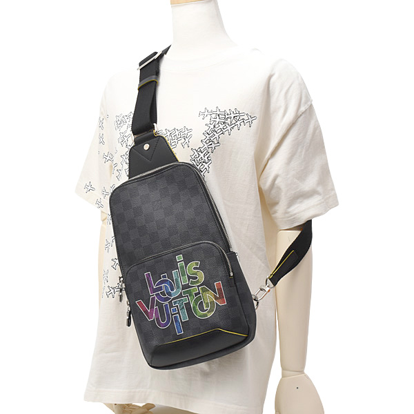 ルイヴィトン バッグ メンズ ダミエグラフィット アヴェニュースリングバッグ ボディバッグ ショルダー N40273 Louis Vuitton 中古
