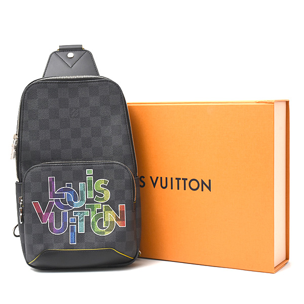 ルイヴィトン バッグ メンズ ダミエグラフィット アヴェニュースリングバッグ ボディバッグ ショルダー N40273 Louis Vuitton 中古