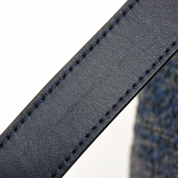 シャネル バッグ レディース ドーヴィル バックパック リュックサック ヘンプ レザー ブルー系 CHANEL A93787 中古