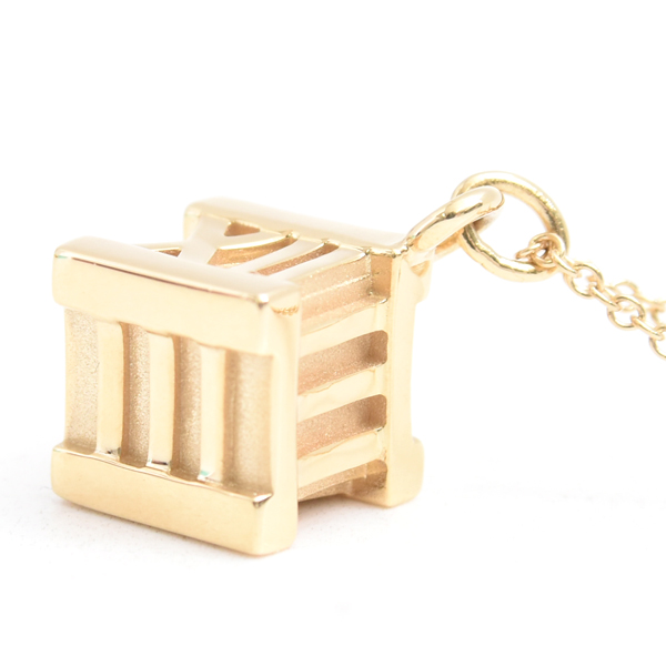 ティファニー ネックレス レディース アトラス キューブ ネックレス イエローゴールド TIFFANY 750YG 中古