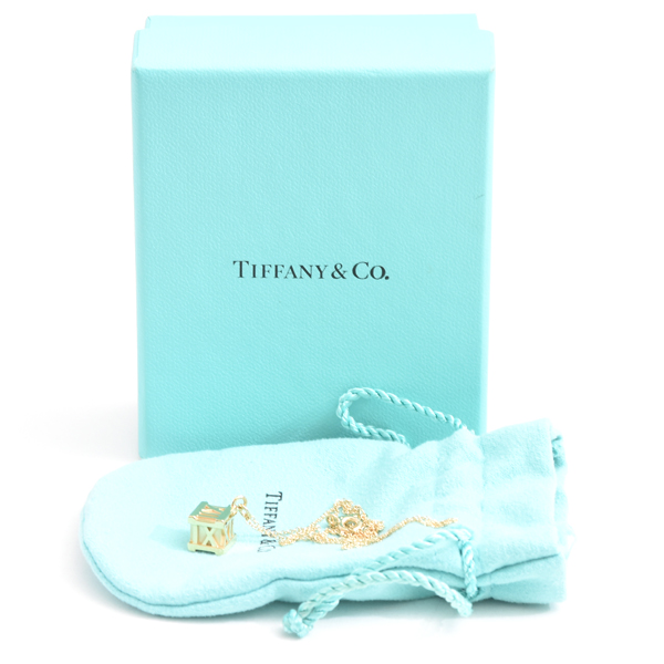 ティファニー ネックレス レディース アトラス キューブ ネックレス イエローゴールド TIFFANY 750YG 中古