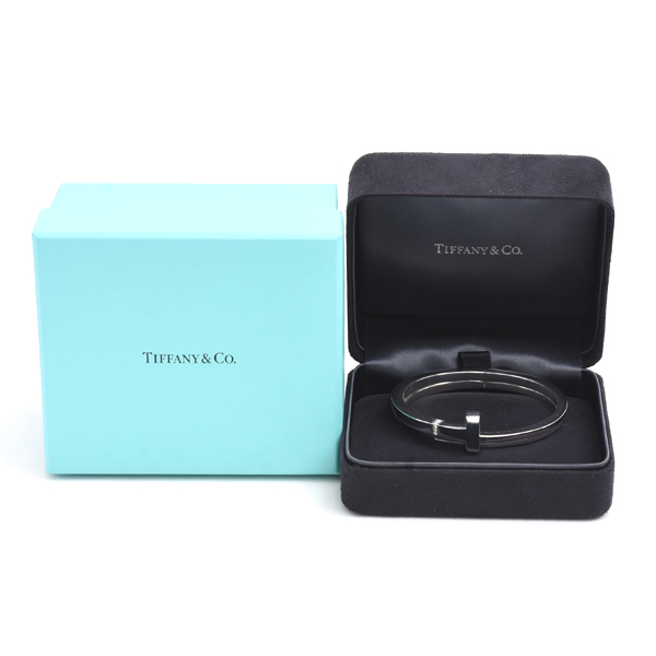 ティファニー ブレス レディース Tスクエア ラップ ダイヤモンド バングル ブレスレット シルバー TIFFANY SV925 中古