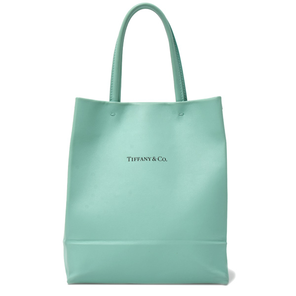 ティファニー バッグ レディース ミニトートバッグ ショルダーバッグ カーフ ティファニーブルー TIFFANY 中古