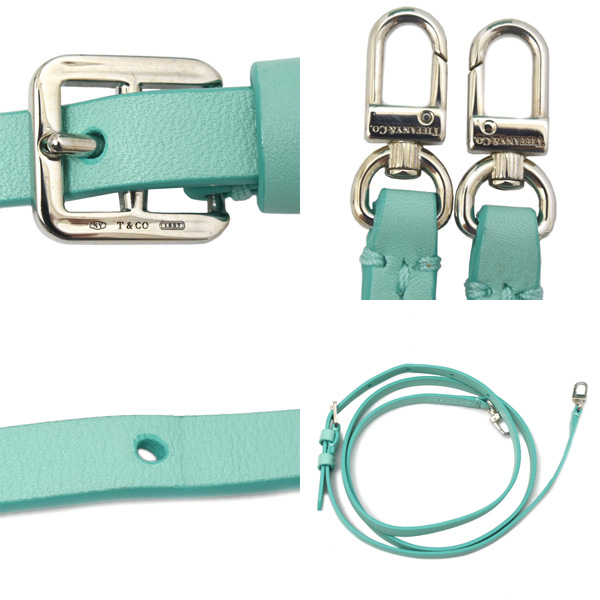 ティファニー バッグ レディース ミニトートバッグ ショルダーバッグ カーフ ティファニーブルー TIFFANY 中古
