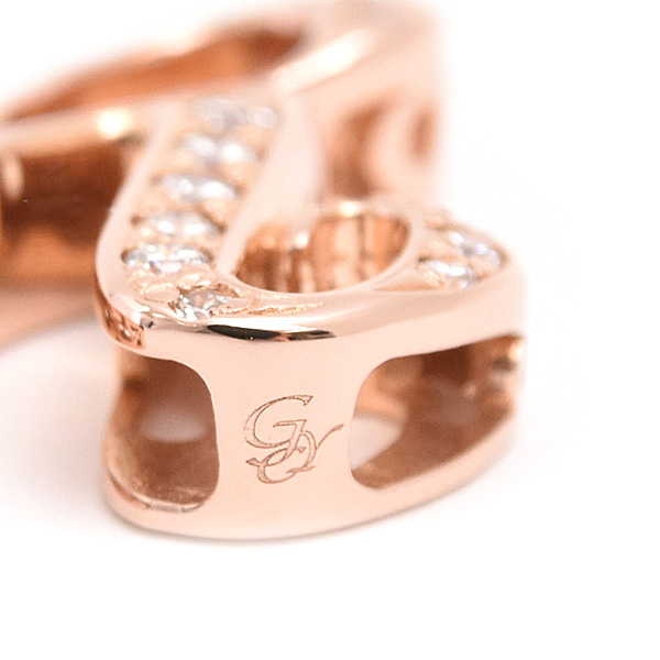 ゆきざき ペンダント アルファ イニシャルY ダイヤ ペンダントトップ D0.42ct Mサイズ ピンクゴールド YUKIZAKI K18PG 中古