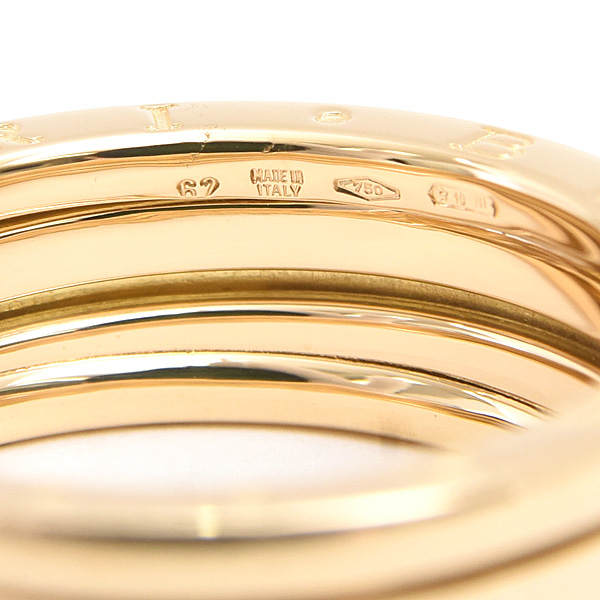 ブルガリ 指輪 メンズ ビーゼロワン B-ZERO1 リング 62号 実寸20.5号 イエローゴールド 750YG BVLGARI 中古