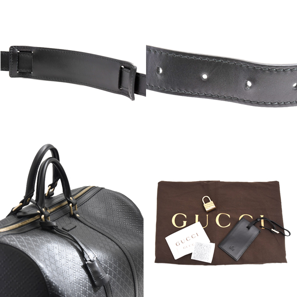 グッチ バッグ メンズ ボストンバッグ ショルダーバッグ ブライト ディアマンテ 2WAY ブラック GUCCI 中古