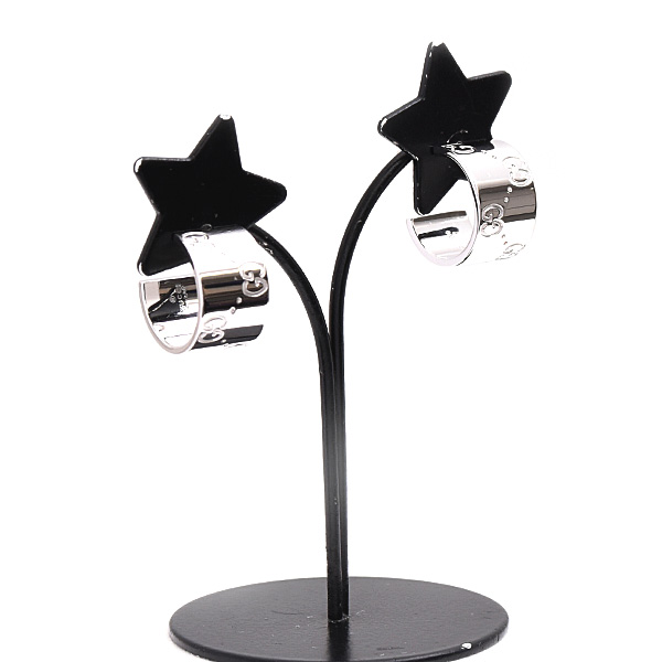 グッチ ピアス レディース アイコン ワイド フープ ホワイトゴールド 750WG GUCCI 中古