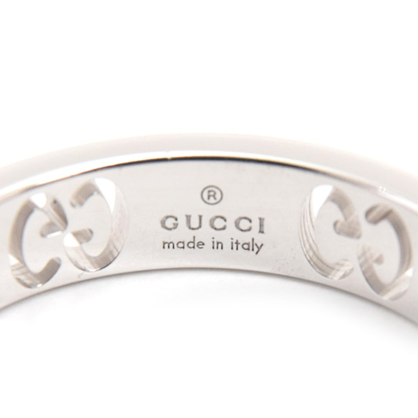 グッチ 指輪 レディース アイコン スターダスト フルダイヤ リング 15号 14号強 ホワイトゴールド 750WG GUCCI 中古