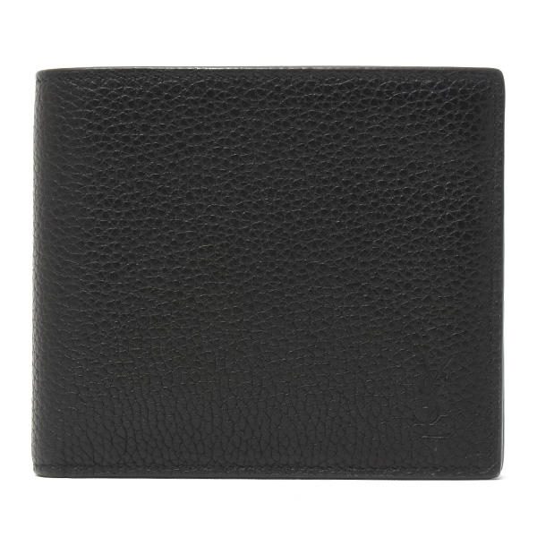 サンローラン 財布 メンズ カサンドラ シャドウ ウエスト ウォレット 二つ折り財布 カーフ ブラック SAINT LAURENT 687104 中古