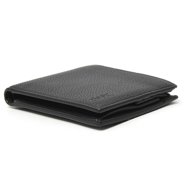 サンローラン 財布 メンズ カサンドラ シャドウ ウエスト ウォレット 二つ折り財布 カーフ ブラック SAINT LAURENT 687104 中古