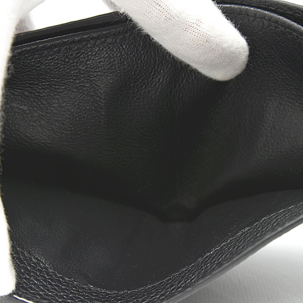 サンローラン 財布 メンズ カサンドラ シャドウ ウエスト ウォレット 二つ折り財布 カーフ ブラック SAINT LAURENT 687104 中古