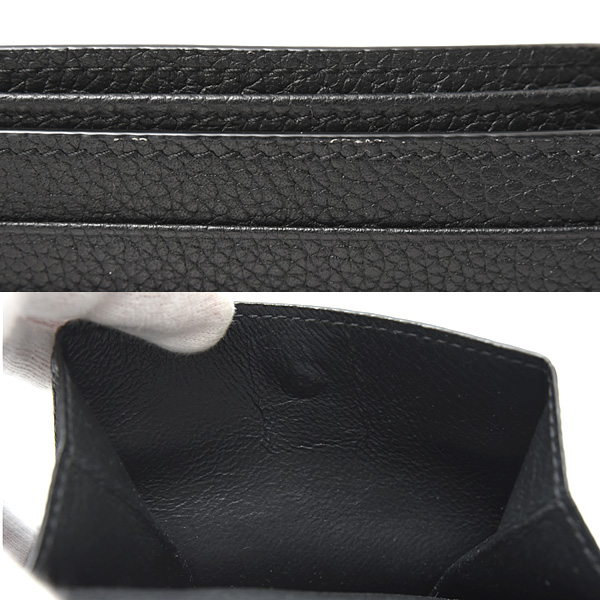 サンローラン 財布 メンズ カサンドラ シャドウ ウエスト ウォレット 二つ折り財布 カーフ ブラック SAINT LAURENT 687104 中古