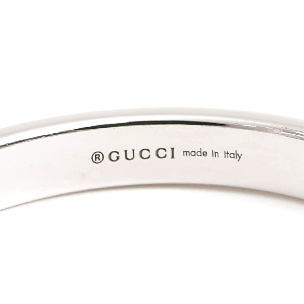 グッチ 指輪 メンズ 1Pダイヤ アイコン ハート リング 23号 実寸21.5号 ホワイトゴールド 750WG GUCCI 中古