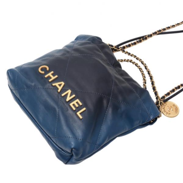 シャネル バッグ レディース CHANEL22 ミニハンドバッグ ショルダーバッグ 2WAY ブルー CHANEL 中古
