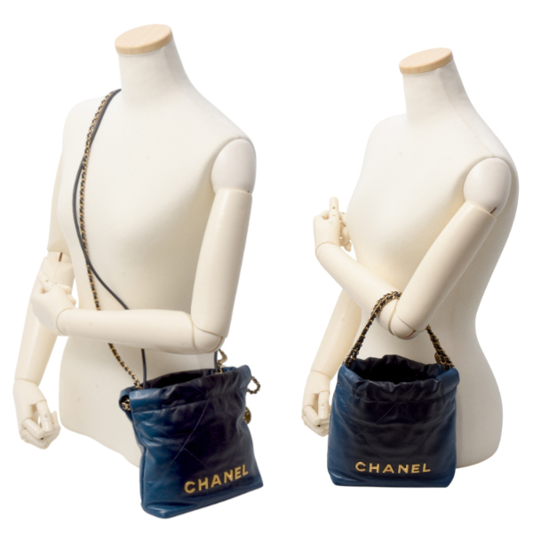 シャネル バッグ レディース CHANEL22 ミニハンドバッグ ショルダーバッグ 2WAY ブルー CHANEL 中古