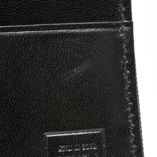 フェンディ 財布 メンズ ズッカ 二つ折り長財布 ロングウォレット キャンバス ブラック FENDI 中古