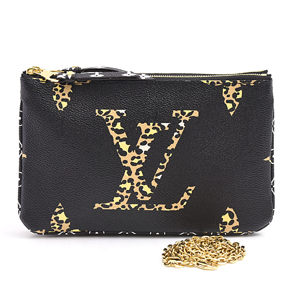 ルイヴィトン バッグ レディース モノグラムジャングル ポシェット ドゥーブル ジップ  2way Louis Vuitton M67874 中古