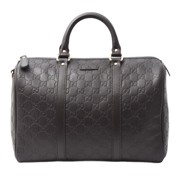 グッチ バッグ レディース メンズ ボストンバッグ グッチシマ カーフ ブラウン GUCCI 265697 中古