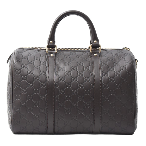 グッチ バッグ レディース メンズ ボストンバッグ グッチシマ カーフ ブラウン GUCCI 265697 中古