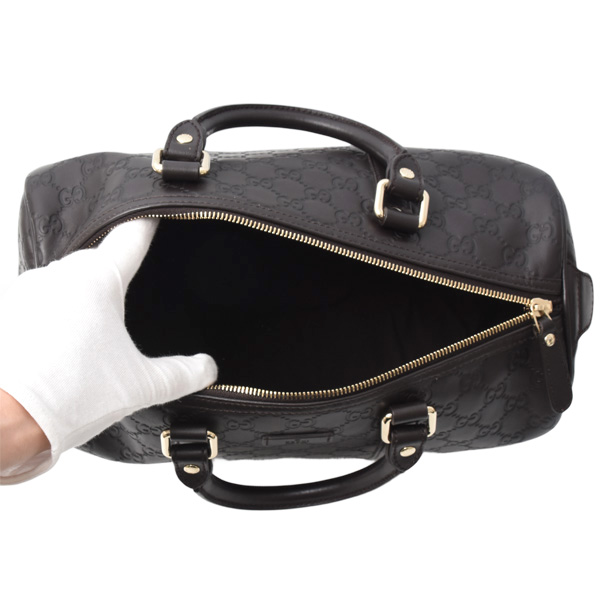 グッチ バッグ レディース メンズ ボストンバッグ グッチシマ カーフ ブラウン GUCCI 265697 中古