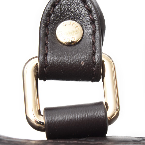 グッチ バッグ レディース メンズ ボストンバッグ グッチシマ カーフ ブラウン GUCCI 265697 中古