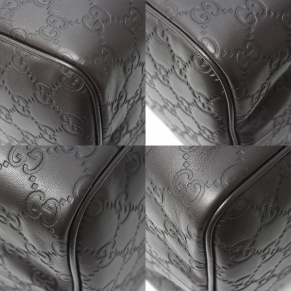 グッチ バッグ レディース メンズ ボストンバッグ グッチシマ カーフ ブラウン GUCCI 265697 中古