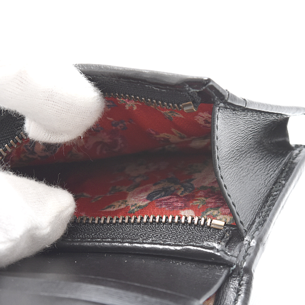 グッチ 財布 レディース GGマーモント キルティング2つ折り財布 コンパクトウォレット ブラック カーフ GUCCI 536453 中古